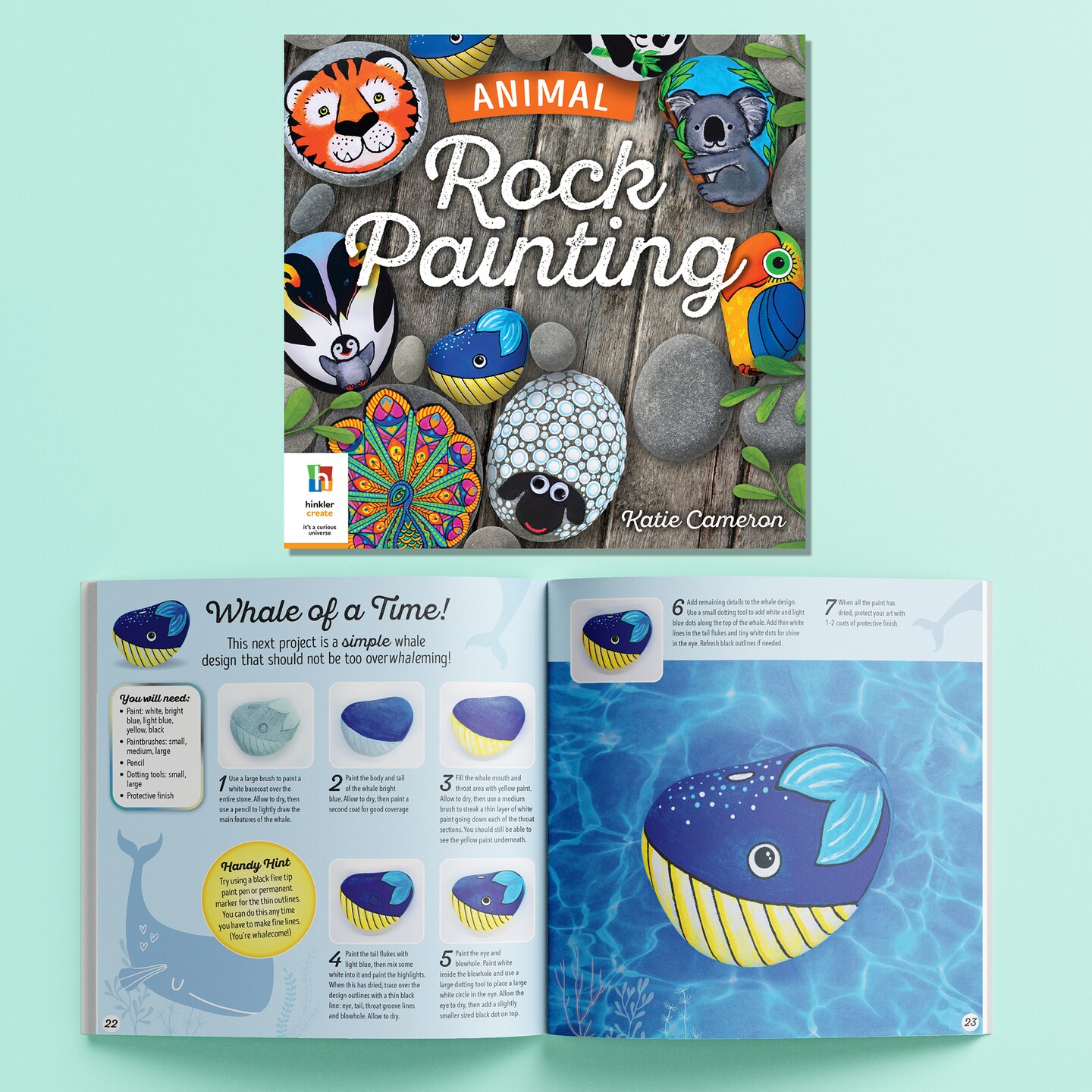 Animal Rock Painting Box Set - DIY Rock Painting for Adults - Rocks, Brush, Paint Included - Mandala Stone Artist - Create Rock Artwork at Home - Arts and Craft for Adults - Adult Hobbies