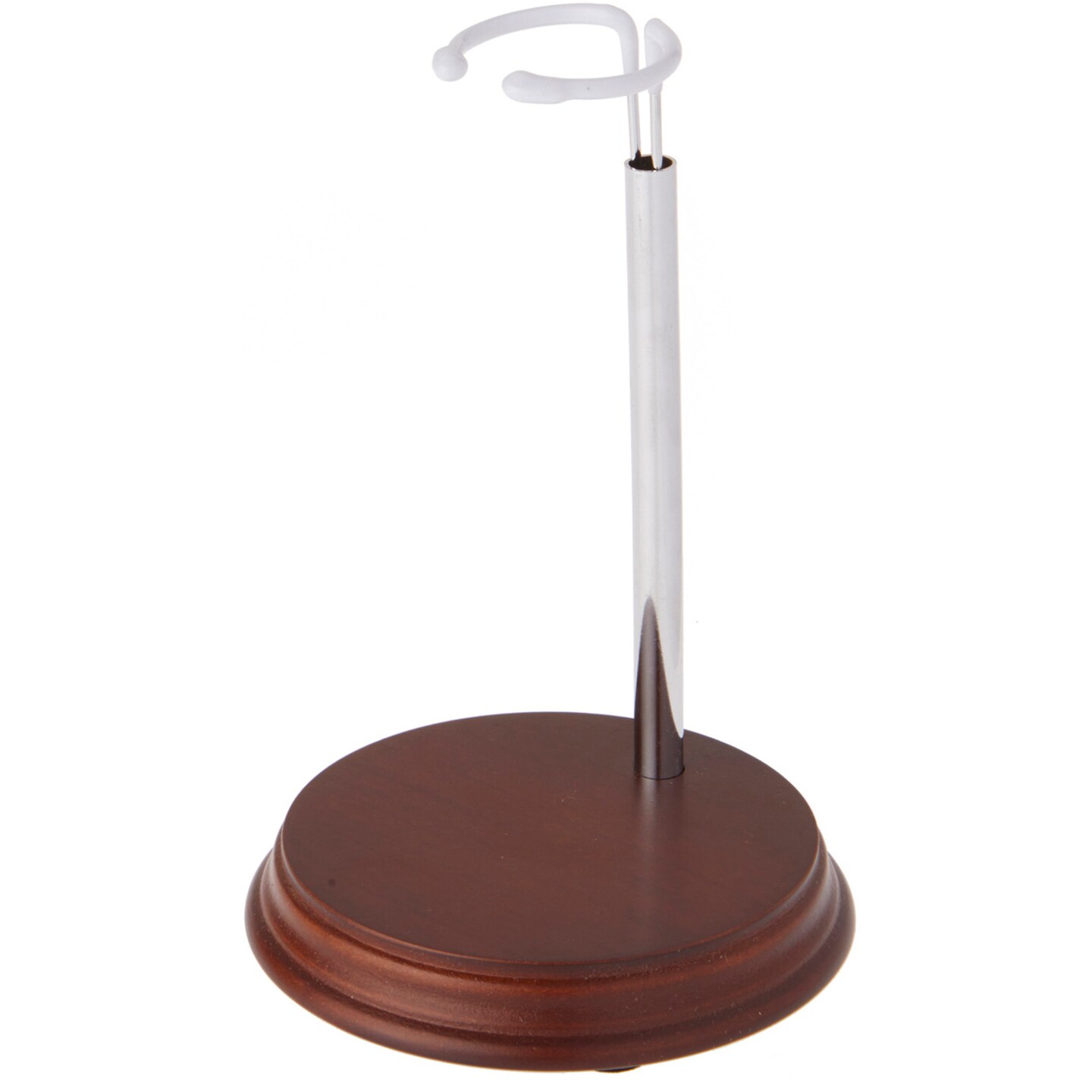 Bard&#x27;s 54-0050 Chrome and Wood Doll Stand, Fits 10 to 14 inch Slim Waist Dolls, Waist is 1.125 to 2 inches Wide