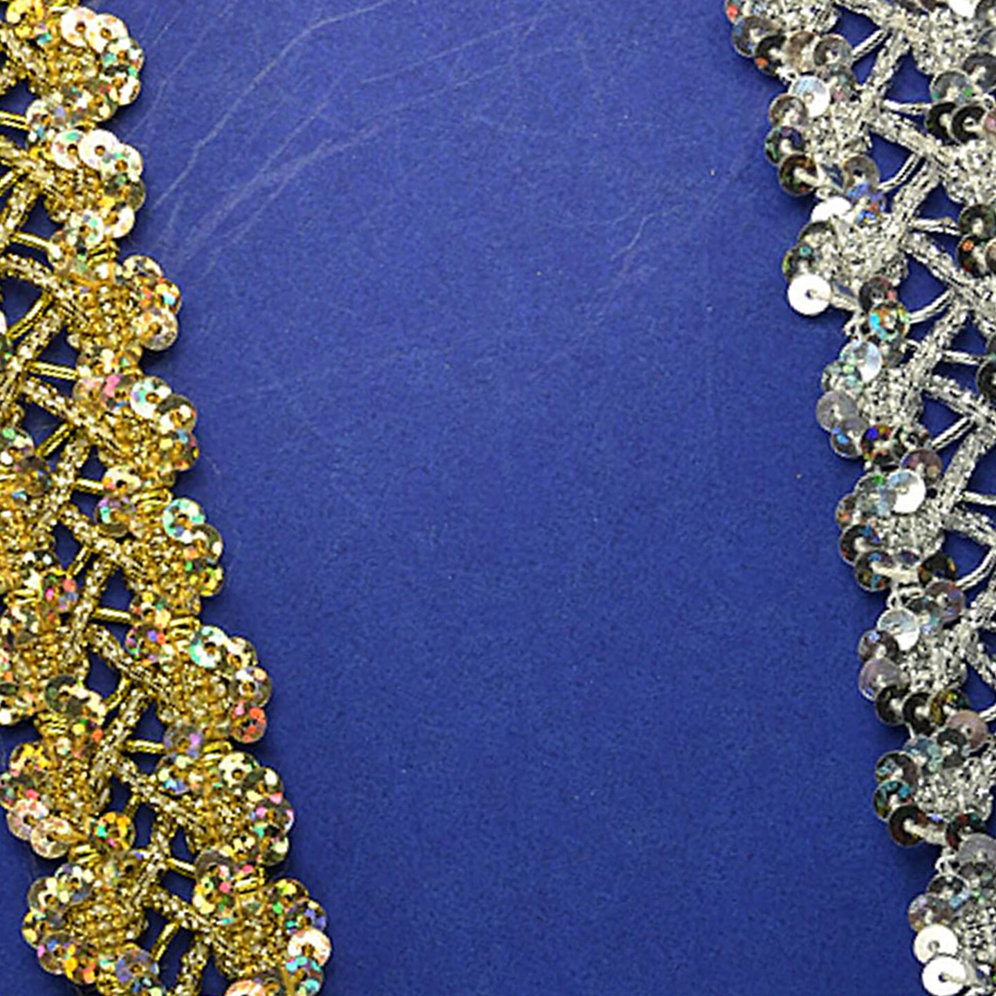 1&#x22;x 10 Yards Silver Trim with Iridescent Sequins 5 Packs Sequin Trim