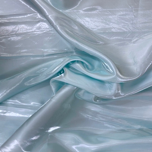 1 Yard Crystalized Reflective Liquid Bridal Satin Fabric Shimmering Polyester Material 59/60 Inch Width