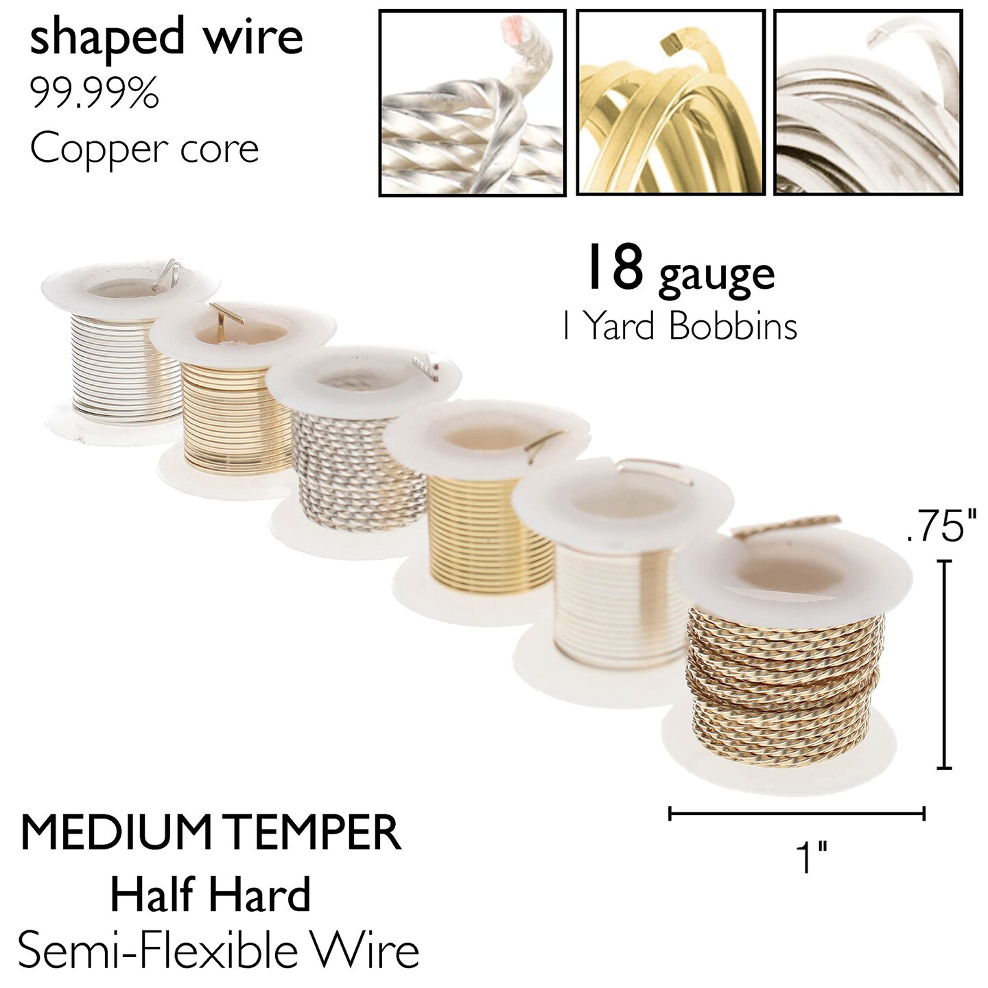 Beadsmith 6 Pack Craft Wire Assortment