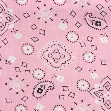 1 Yard DIY Bandana Print Fabric Soft Cotton Poly, Continuous Yardage, Machine Washable 58/59 Inches Wide