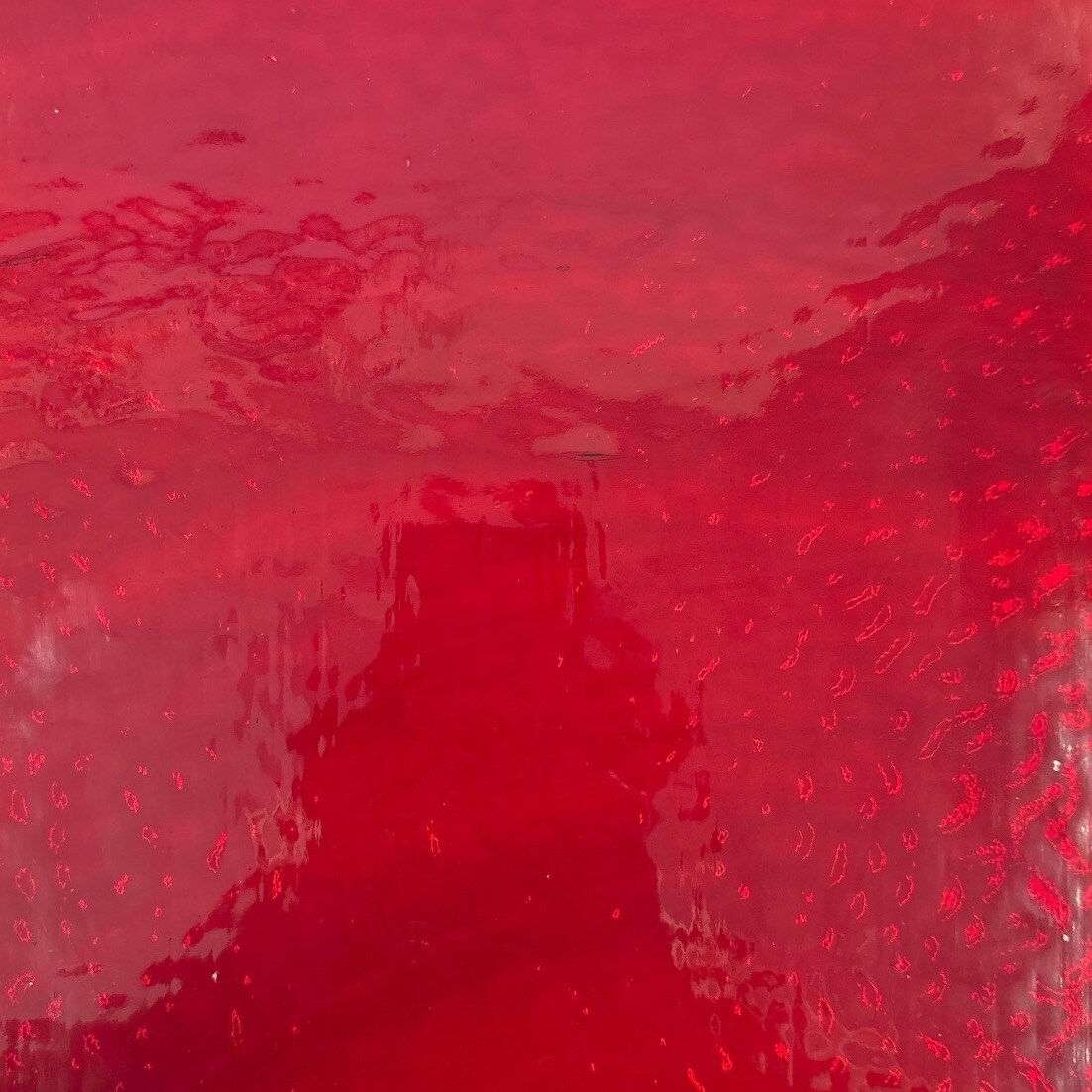 Wissmach COPPER RED English Muffle Stained Glass Sheet &#x2013; Vintage Ripple Textured Art Glass for Mosaics, Panels, Lamps &#x26; DIY Crafts | Hand-selected by The Little Flowers