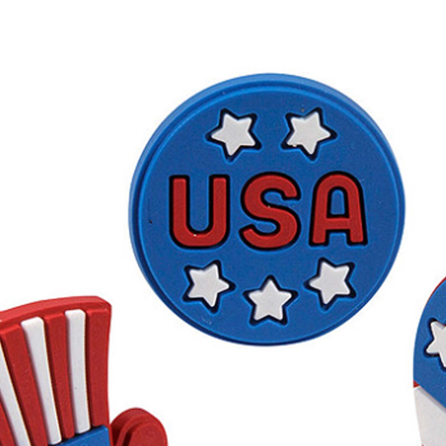 1&#x22; Patriotic Red, White &#x26; Blue Rubber Rings Assortment 24 Pc.