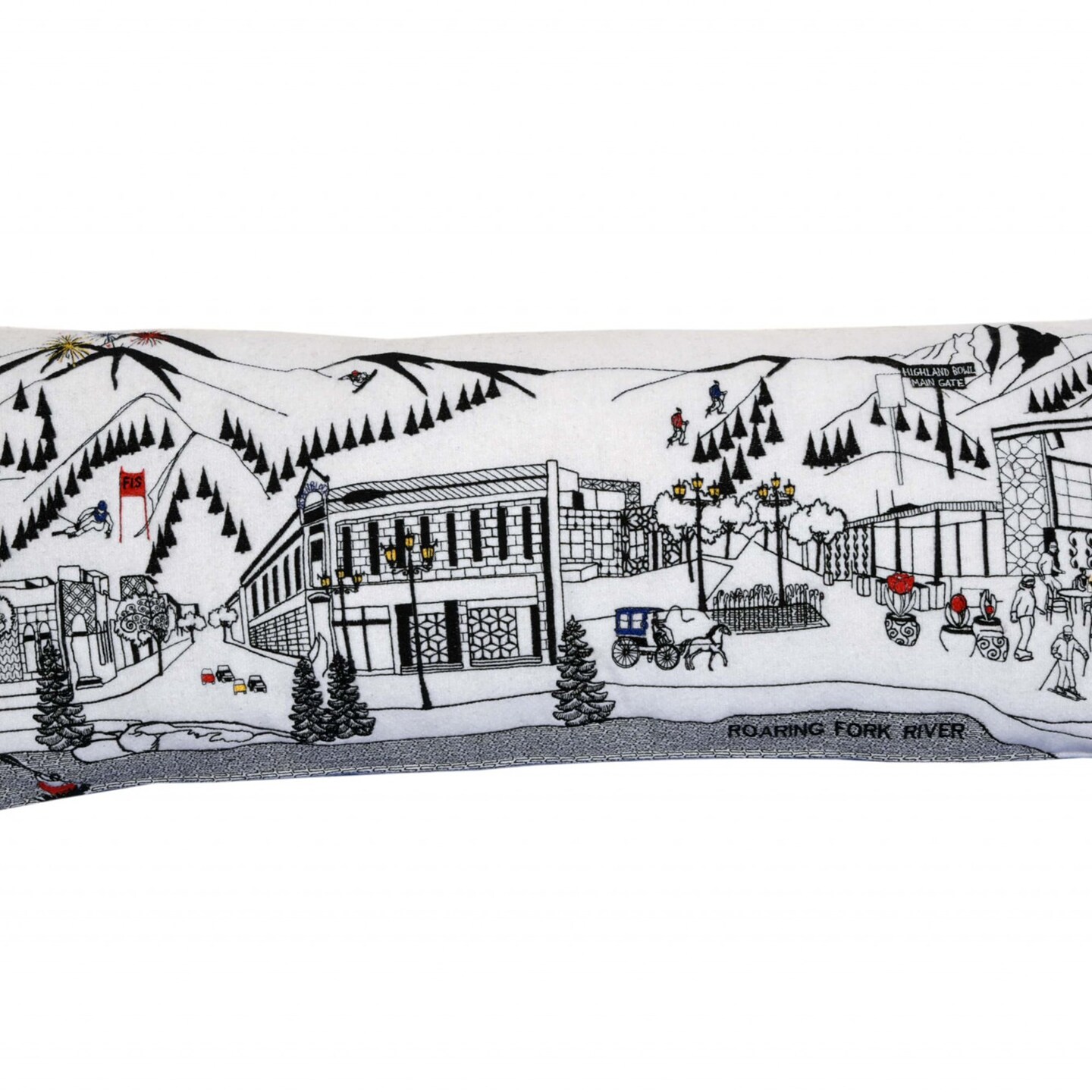 Edge Collections-14" x 35"-White-Aspen Skyline Decorative Lumbar Pillow-1 pcs