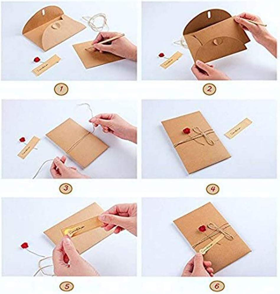 100PCS Mini Gift Card Envelopes - Cute Kraft Paper Holders With Heart Clasp For Weddings, Thank You Notes & More