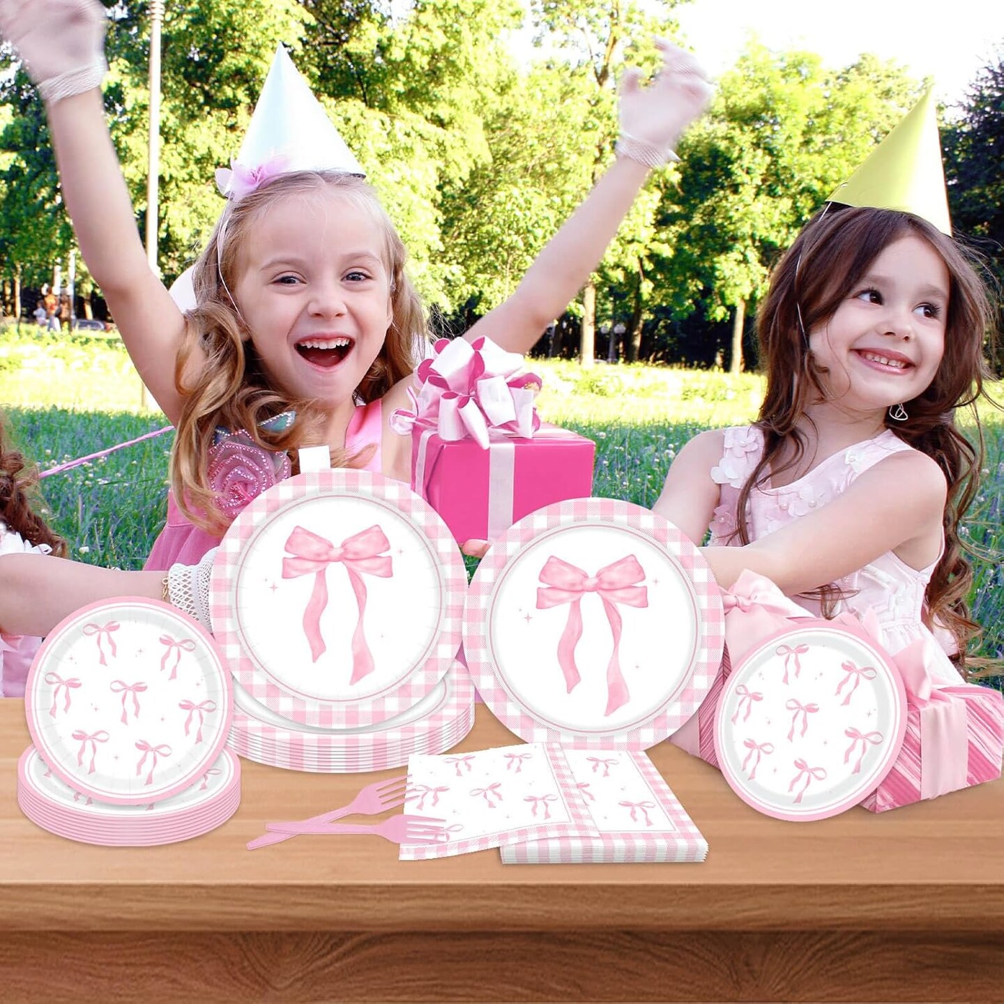 96Pcs Pink Bow Party Decorations Coquette