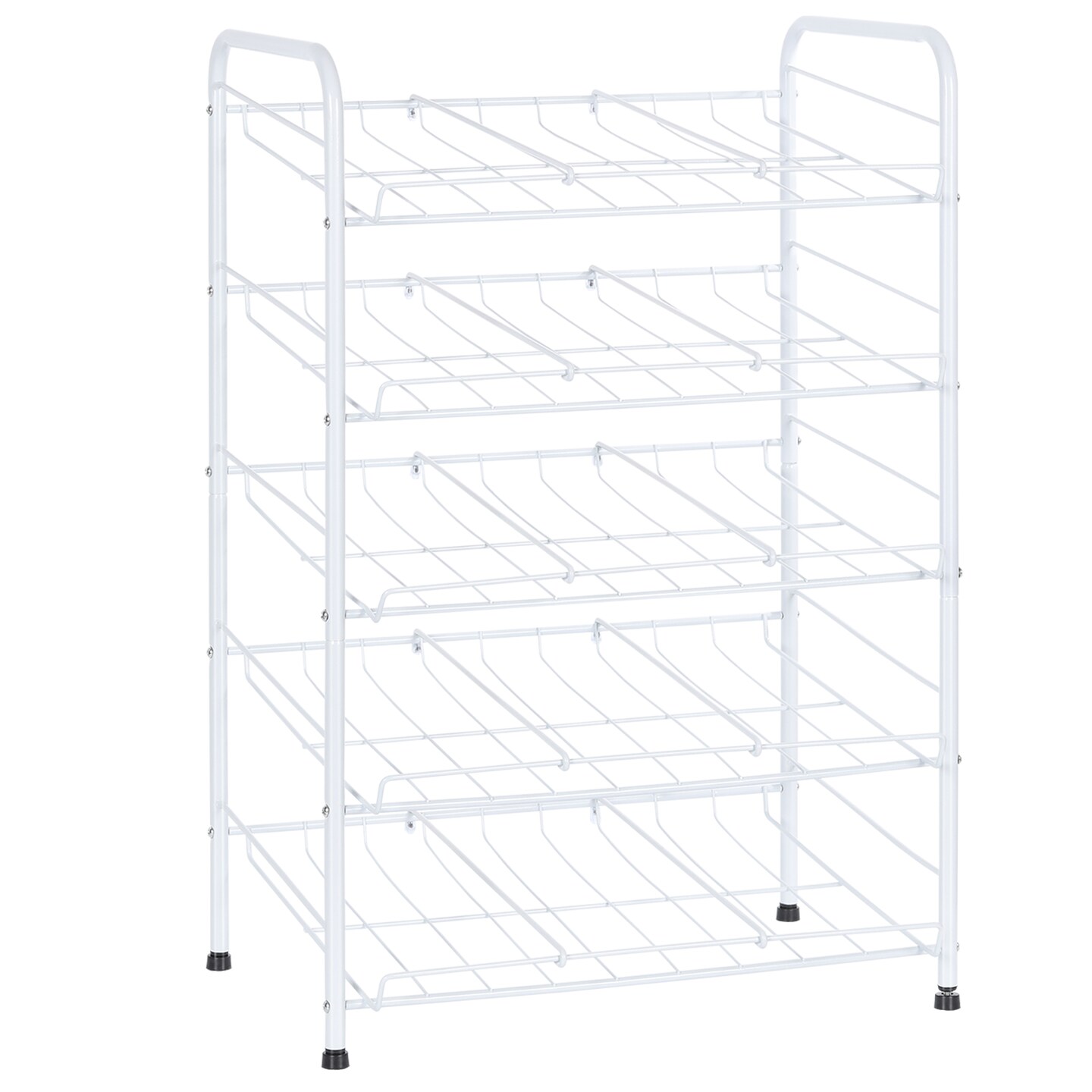 5-Tier Heavy-Duty Can Rack Organizer – 60-Can Capacity Pantry Storage with 15° Tilt Design, Adjustable Dividers (16.9x12.5x25.6")