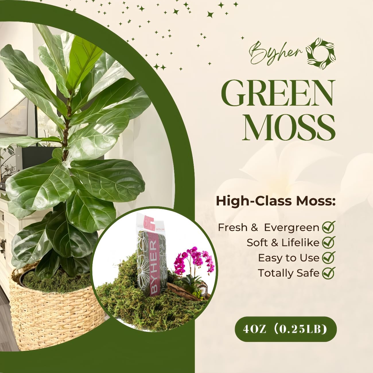 Fake Moss for Potted Plants, Artificial Green Moss for Crafts Faux Moss for Indoor Planters Fairy Garden Table Centerpieces Wedding Decoration (Fresh Green)