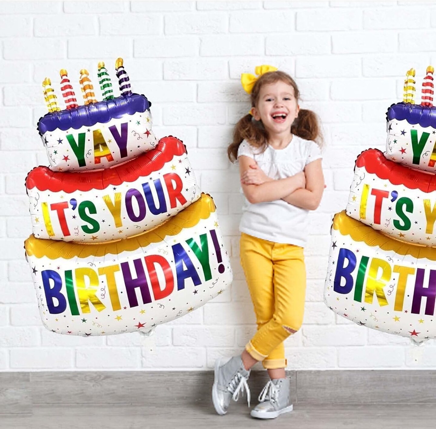 2pcs Happy Birthday Balloon Big 41&#x22; Foil Inflated Mylar Balloons for Birthday Party Supplies Baby Shower Decorations