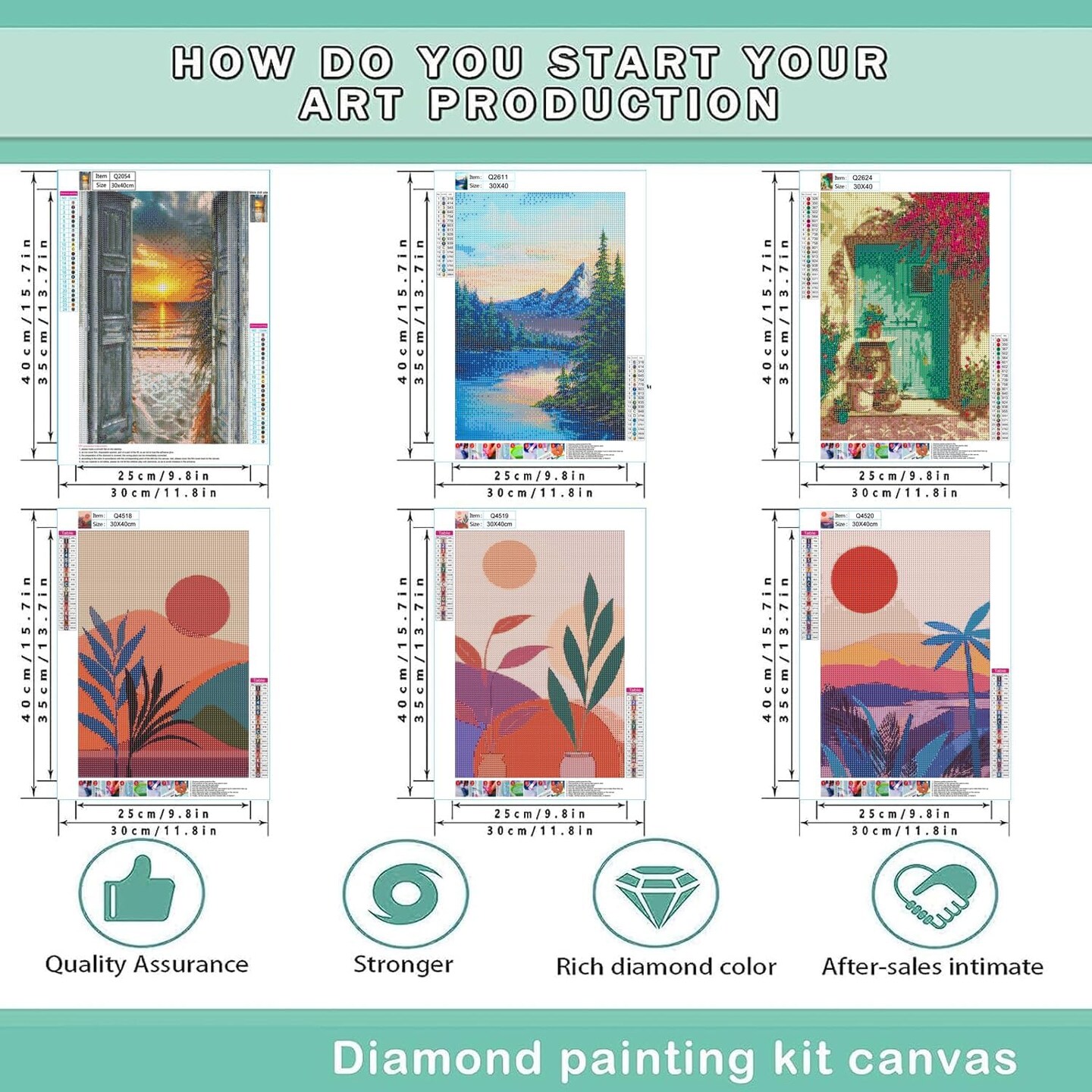 6PCS Landscape Diamond Art Kits