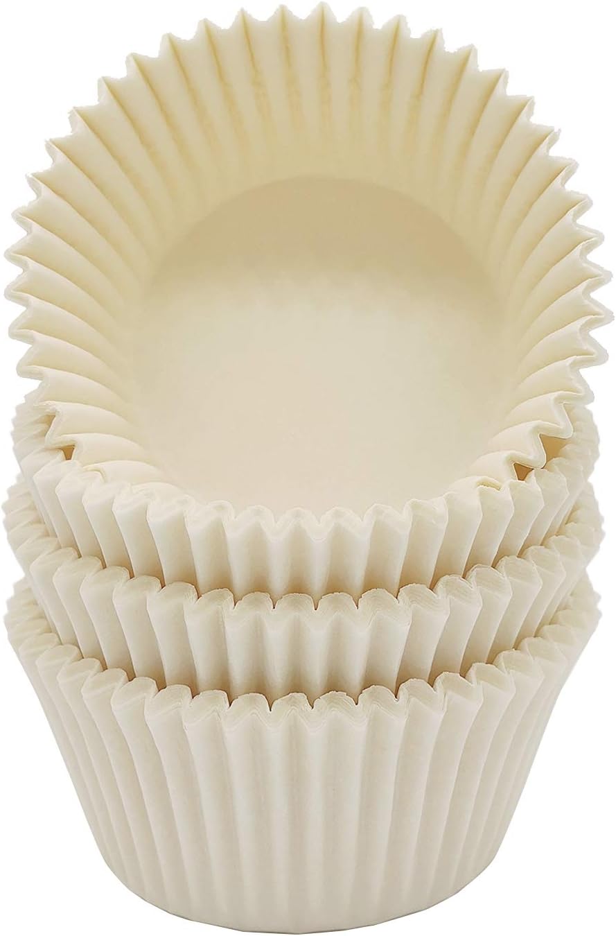 Premium White Standard Greaseproof Cupcake Liners Muffin Baking Cups for Wedding, 100-Count