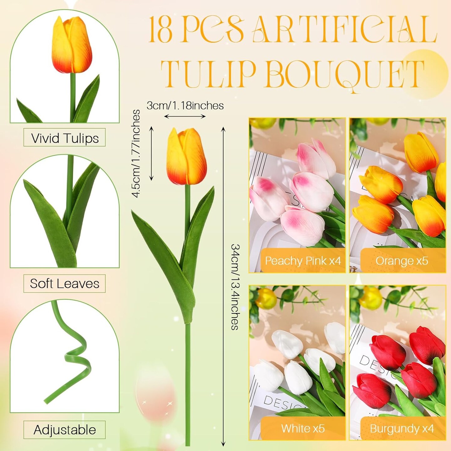 9 Pcs Easter Centerpieces for Tables Easter Office Decorations