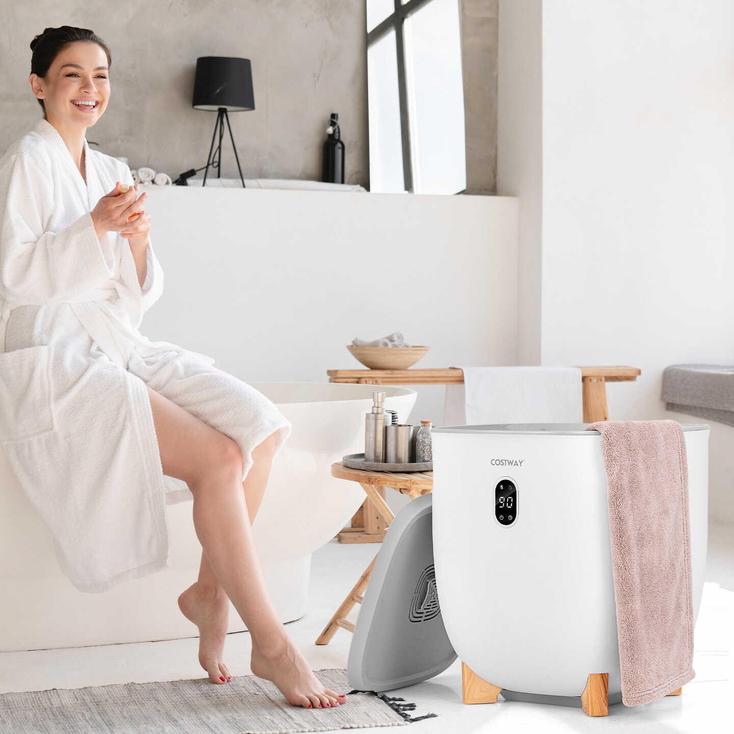 20L Towel Warmer and Dryer with Aromatherapy and Timer Control