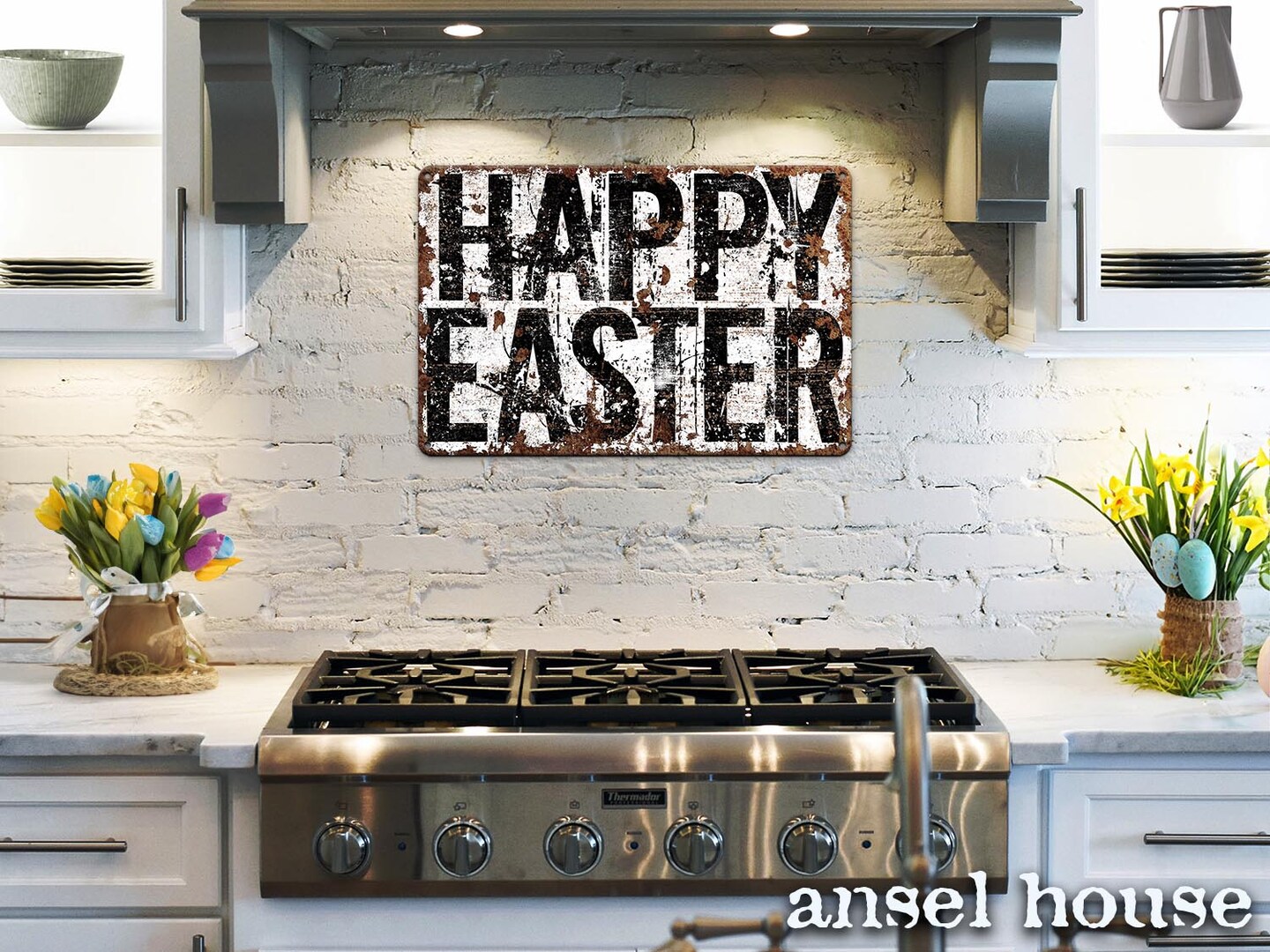 Metal Sign Decoration Gift Farmhouse Industrial Distressed Rusted