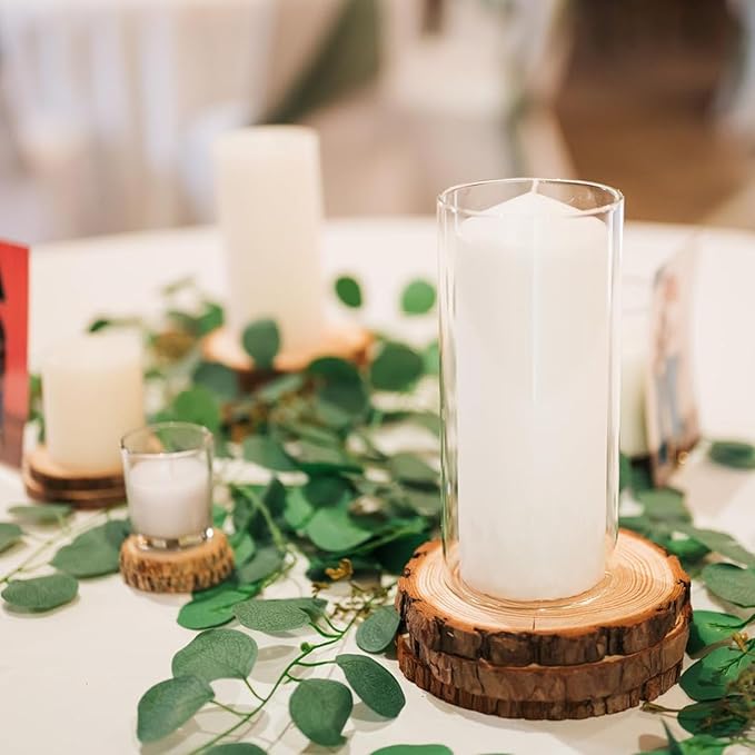 Garland,Artificial Eucalyptus Leaves Table Greenery Garland Wreath Vines for Wedding Party Table Fireplace Bedroom Wall Room Decor (6)