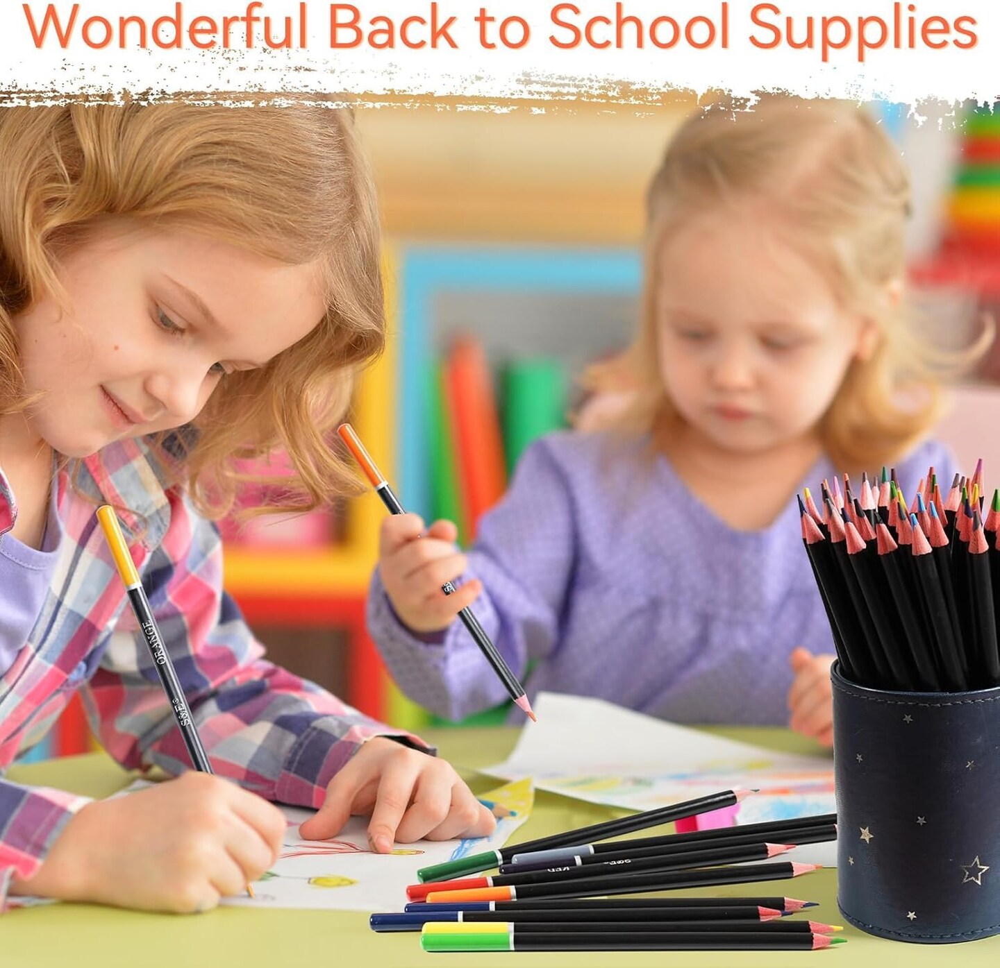 Colored Pencils 12Pcs, Pre-sharpened Super Soft Core Lead, Kid&#x27;s Colored pencils, Drawing Pencils, Wooden Lead Pencils