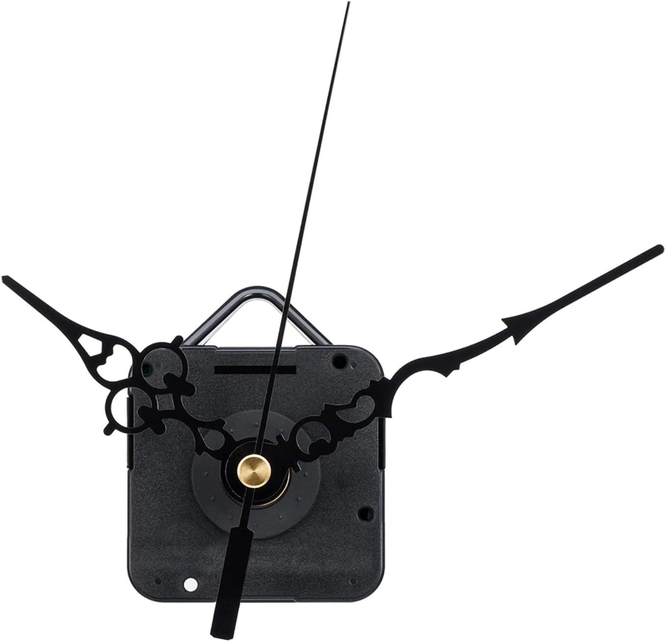 Quartz Clock Mechanism Kit – High Torque Replacement Movement, Metal Black Hands for DIY Repair.