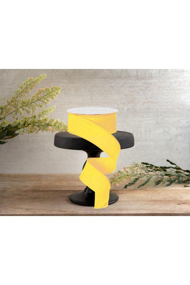 1.5&#x22; Royal Canvas Ribbon: Yellow (10 Yards)