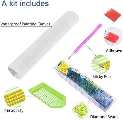 5D Coconut Tree Diamond Art Beach Sunset Diamond Painting Kit for Adults, DIY Full Drill Crystal Rhinestone Arts and Crafts (s12X12)
