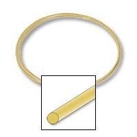JewelrySupply 14K Yellow Gold Round Wire - 18 Gauge Soft - Professional Jewelry Making Wire
