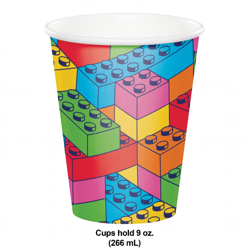 96 pc Bulk Block Bash Toy Blocks 9 Oz Cups