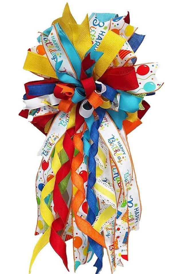 1.5&#x22; Party Hats and Gifts Ribbon: Primary Colors