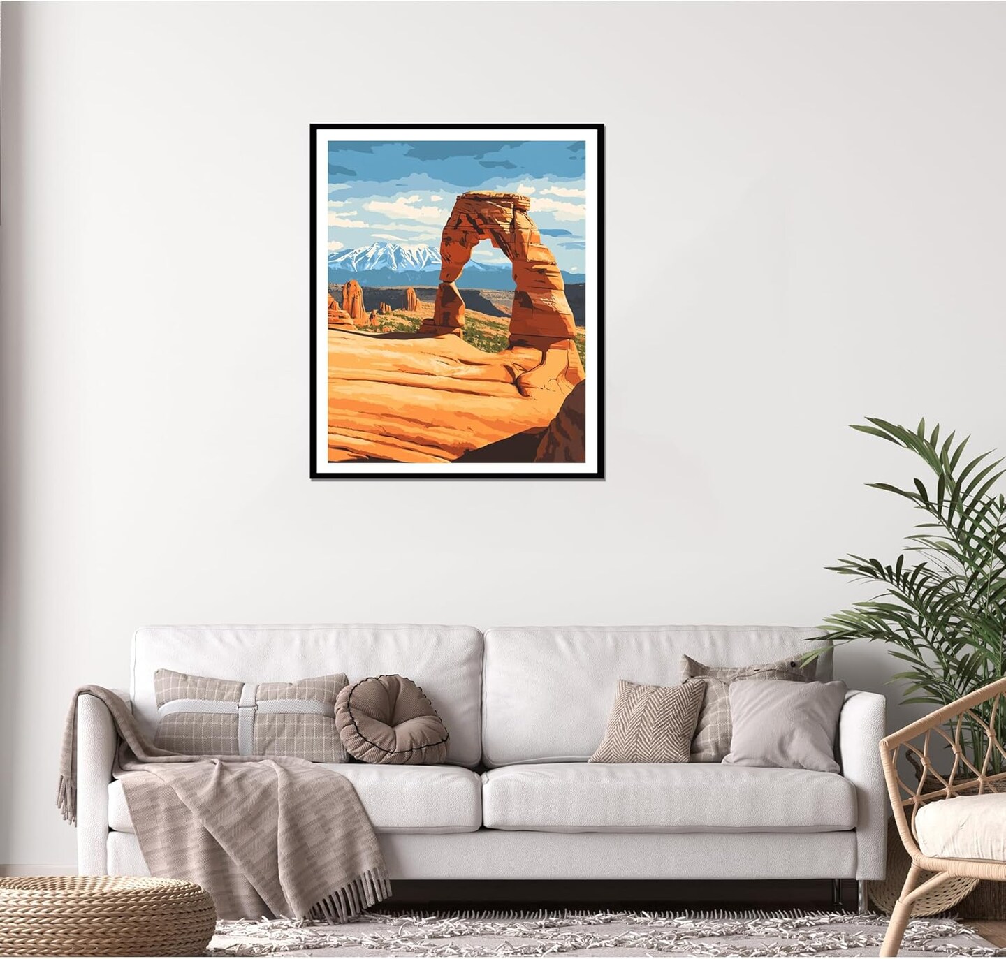 Arches Paint by Numbers, Arches National Park Paint by Numbers for Adults, Utah Scenery Paint by Number Kits, Nature Scenery Easy Oil Canvas, Home Wall Decor