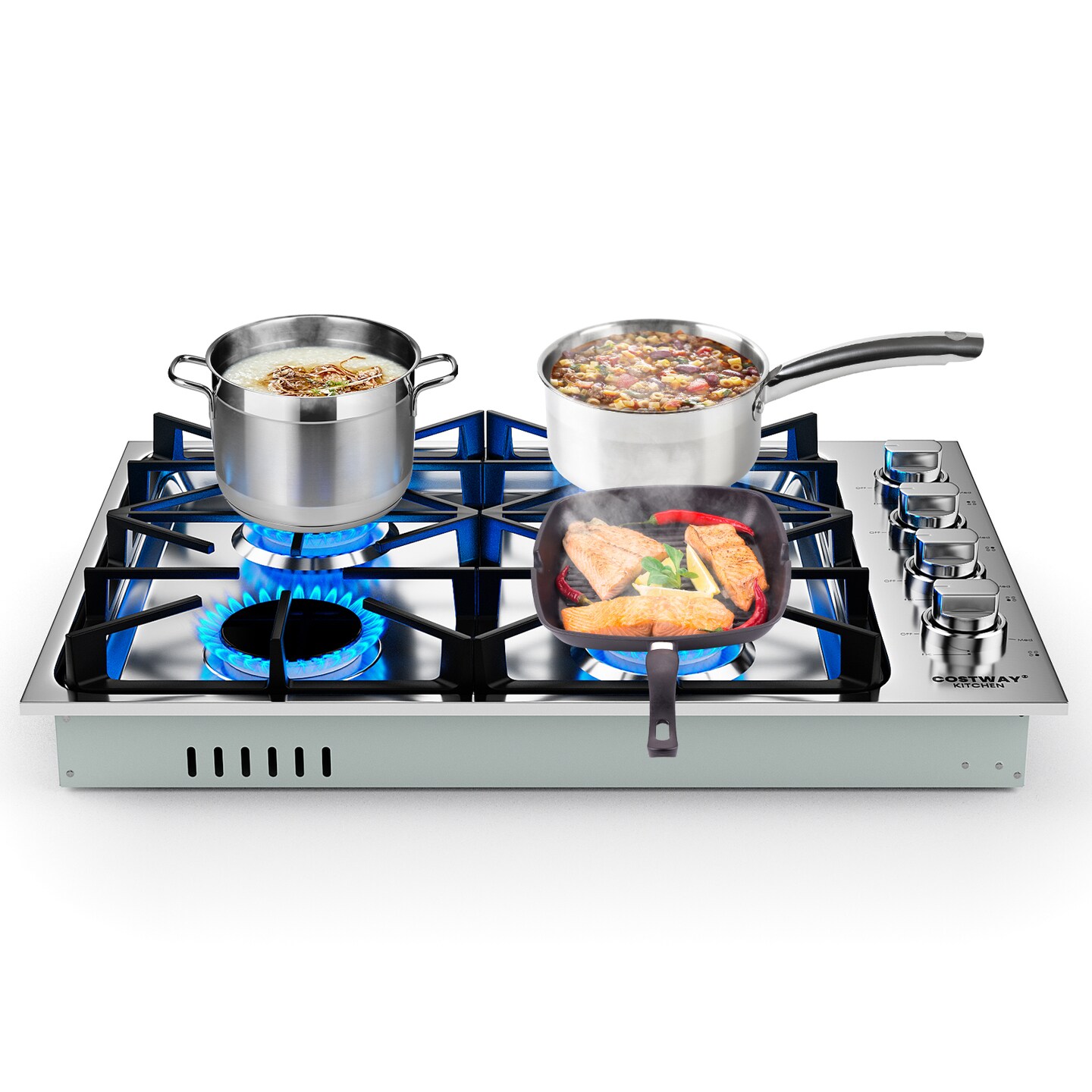 Gas Cook top with 4/6 Powerful Burners and ABS Knobs-30 inches