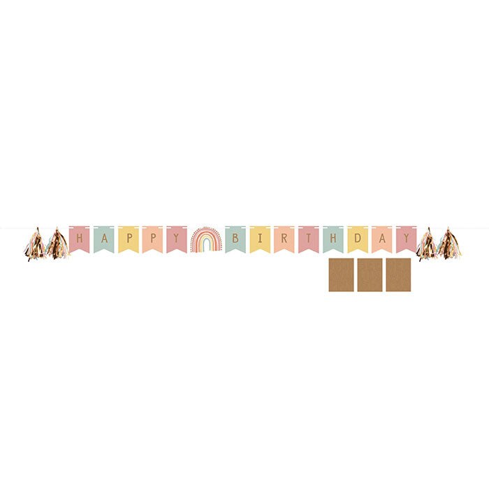 12 pc Bulk Boho Rainbow Banners