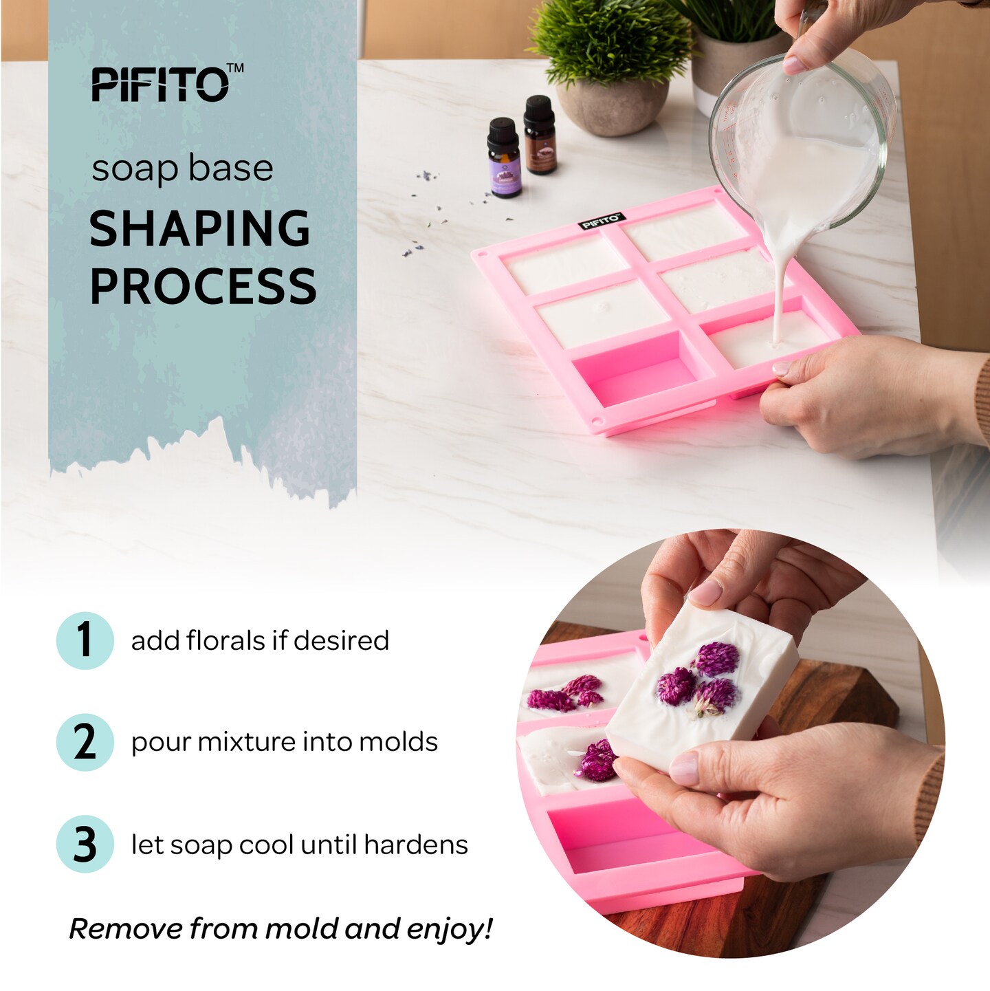 Pifito Goats Milk Melt and Pour Soap Base &#x2502; Bulk Premium 100% Natural Glycerin Soap Base &#x2502; Luxurious Soap Making Supplies