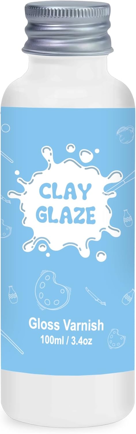 100ml Air Dry Clay Glaze – Prevents Cracking, Scratches, and Wear, with Glossy Finish.