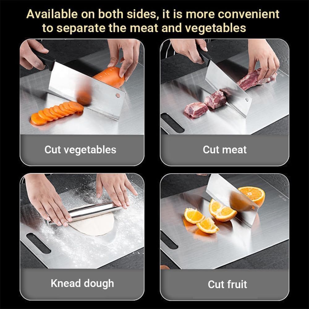 Titanium Cutting Board for Kitchen,2025 Top Cutting Boards for Kitchen,Double Sided Cutting Mat,grade Cutting Board For Meats Vegetable and Fruits 13.4"L x 9.1"W x 0.1"Th