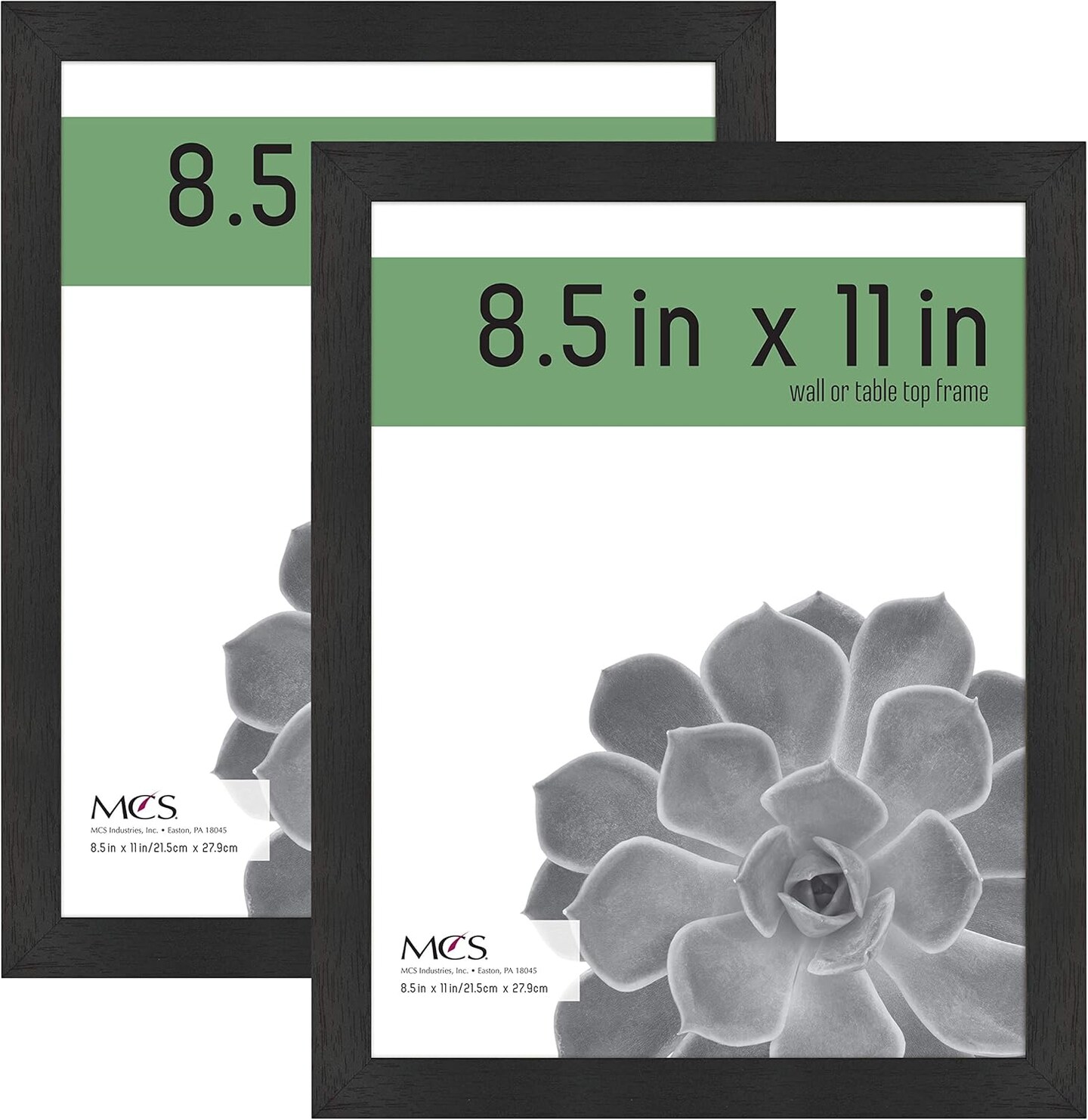 Gallery Essential Certificate Document Frame Set, Gallery Wall Frames Fit 8.5 x 11 Diplomas, Documents &#x26; Certificates, Black Woodgrain, 2-Pack