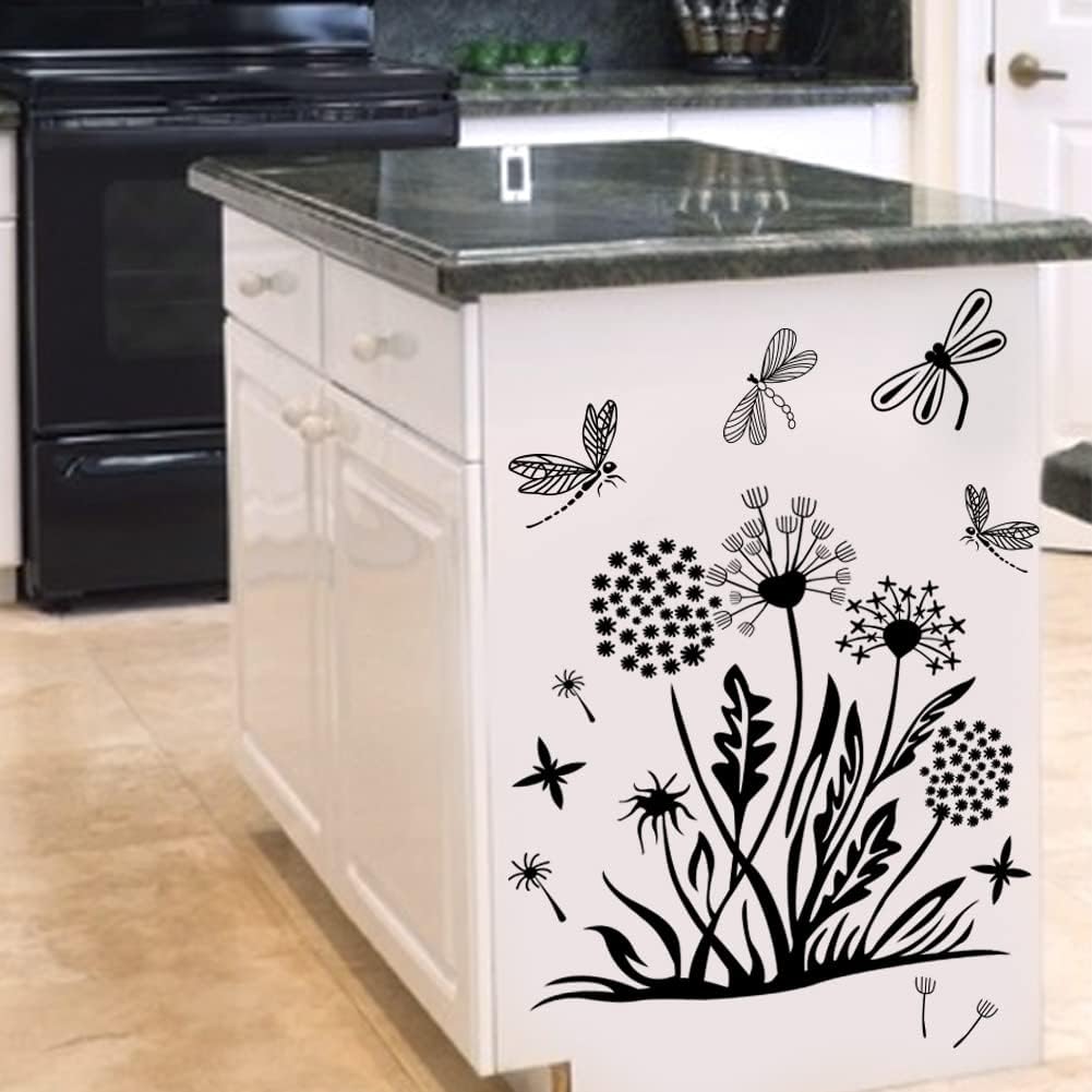 Inspirational Wall Decals – “Accept, Let Go, Have Faith” Dandelion Flower Stickers for Bedroom, Office & Bathroom