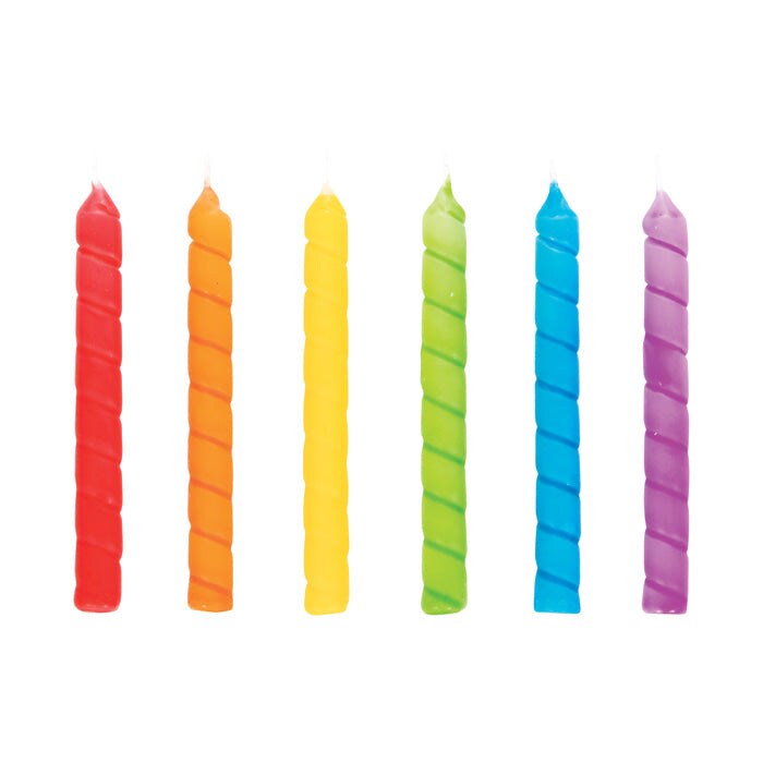 144 pc Bulk Rainbow Large Spiral Candles