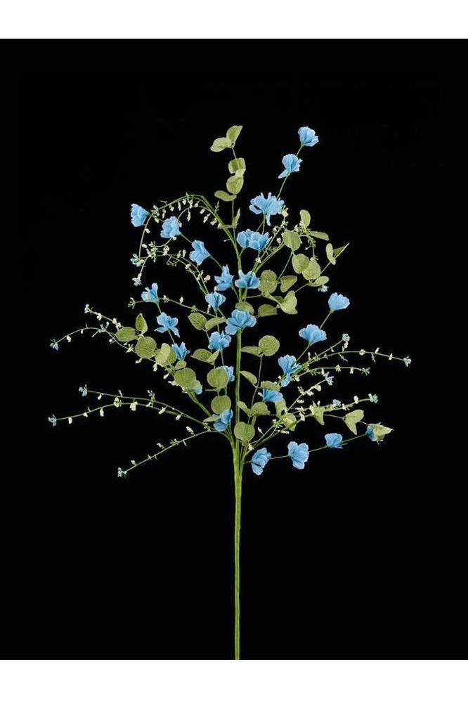 Fabric Flower Eucalyptus Spray: Light Blue