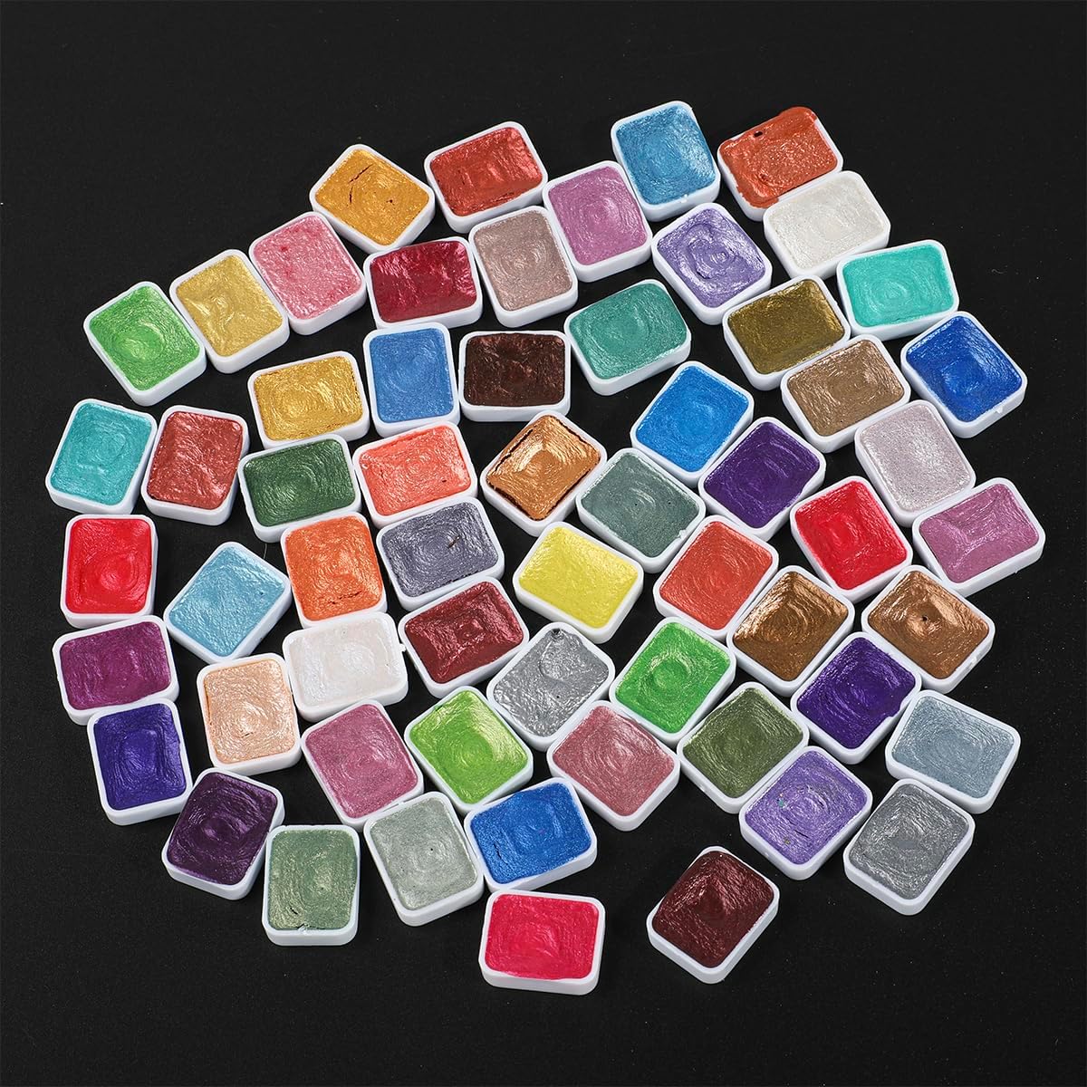 Metallic Watercolor Paint Set 60 Colors, Art Supplies Watercolors Paint Kit Travel Water Colors with Paint Brushes, Crafts Painting Supplies, Drawing Gifts Artists