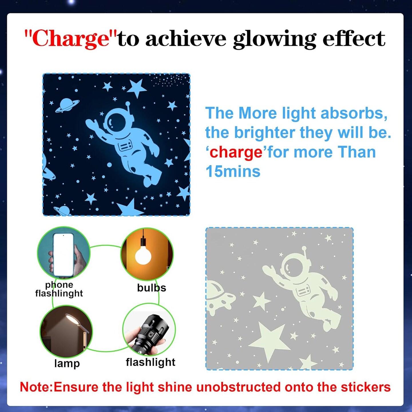 Glow-in-the-Dark Stars & Planets Wall Decals – Solar System Stickers for Kids’ Bedroom, Nursery & Party Decor