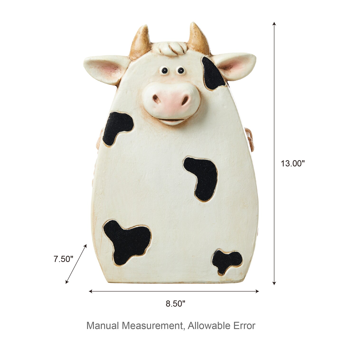Set of 2 12.5&#x27;H/13&#x22;H MGO Cute Sheep/Cow Statue Planters