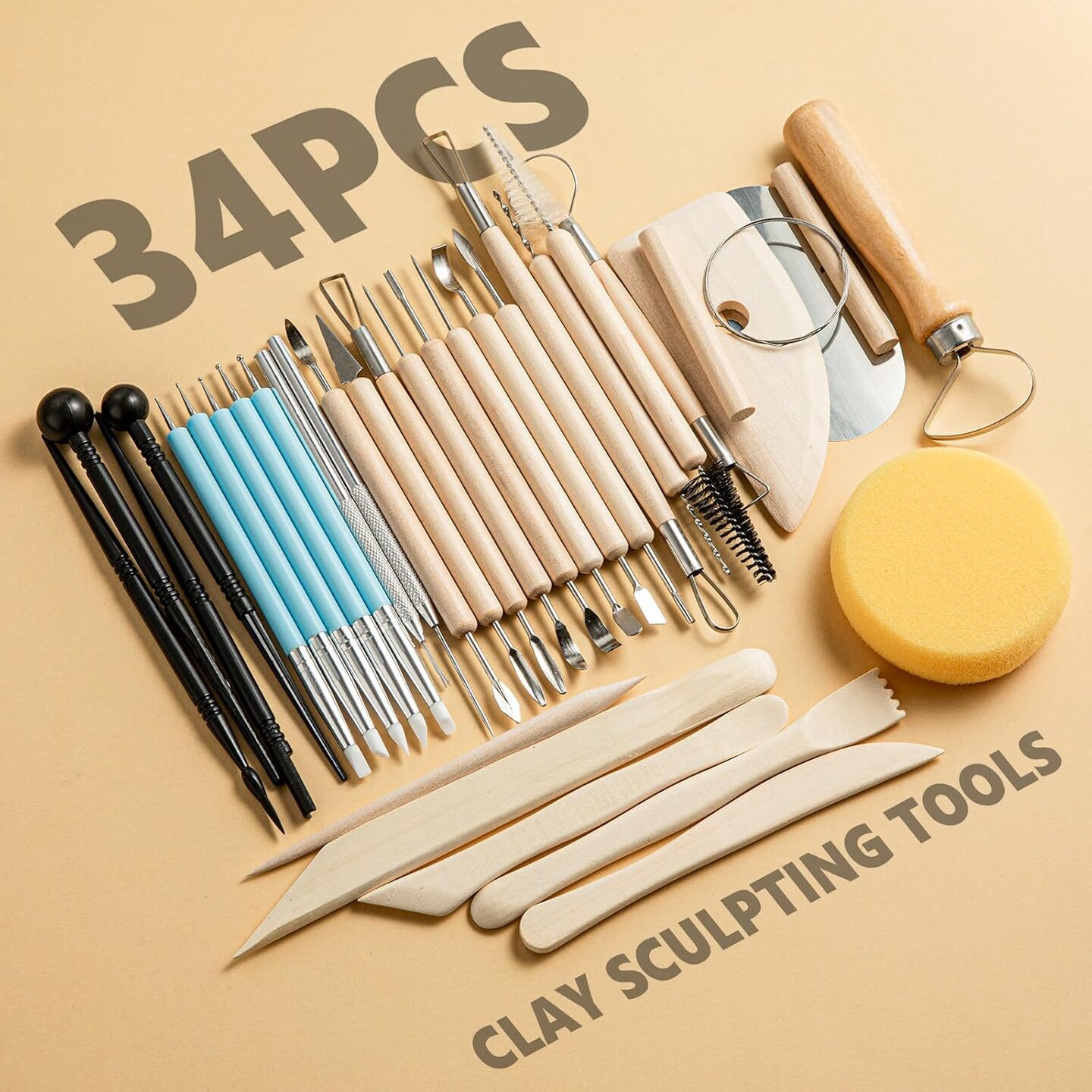 35PCS Clay Sculpting Tools, Pottery &#x26; Clay Modeling Tools,
