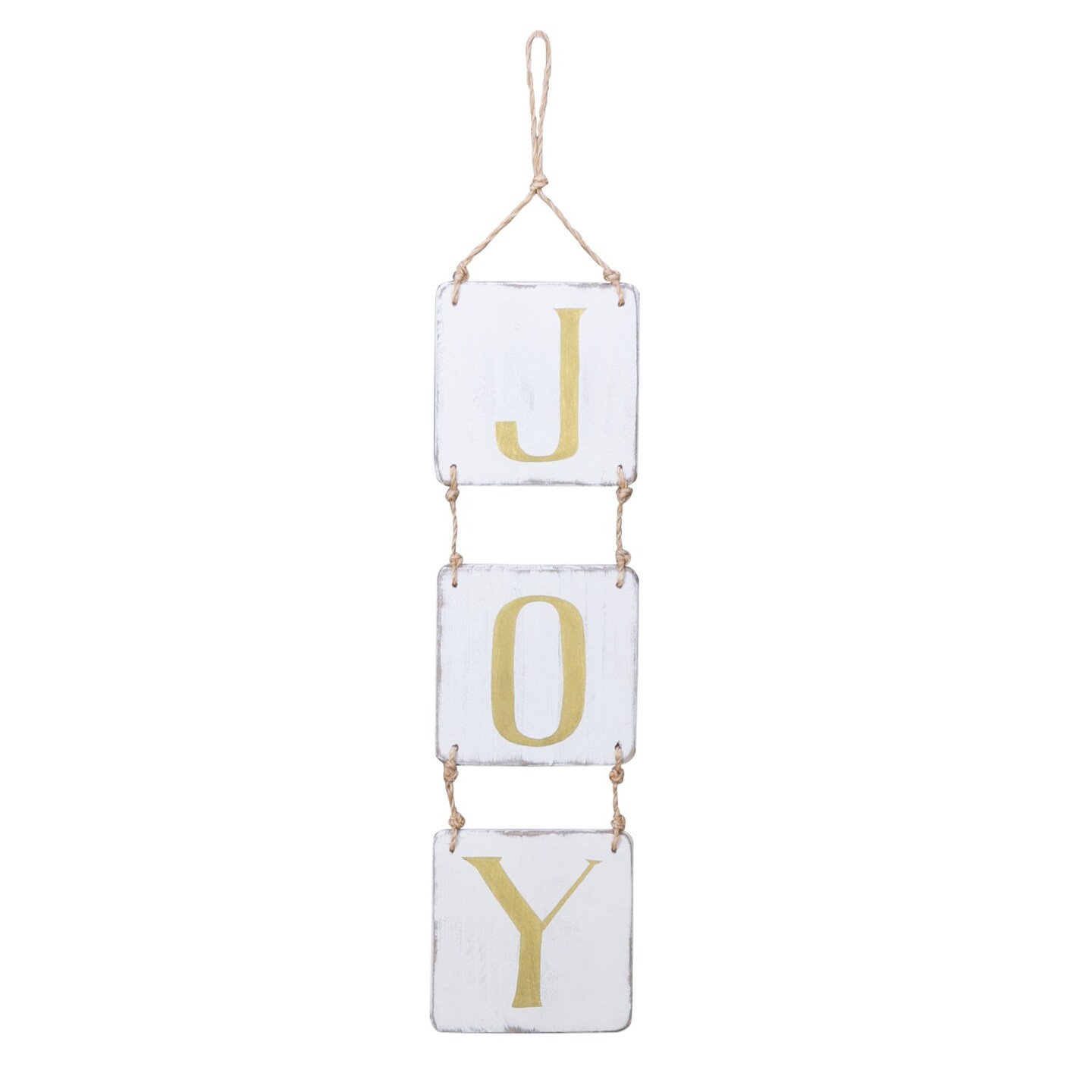 Vertical Joy Sign With Rope 5 x 33 x 0.25 Inches.