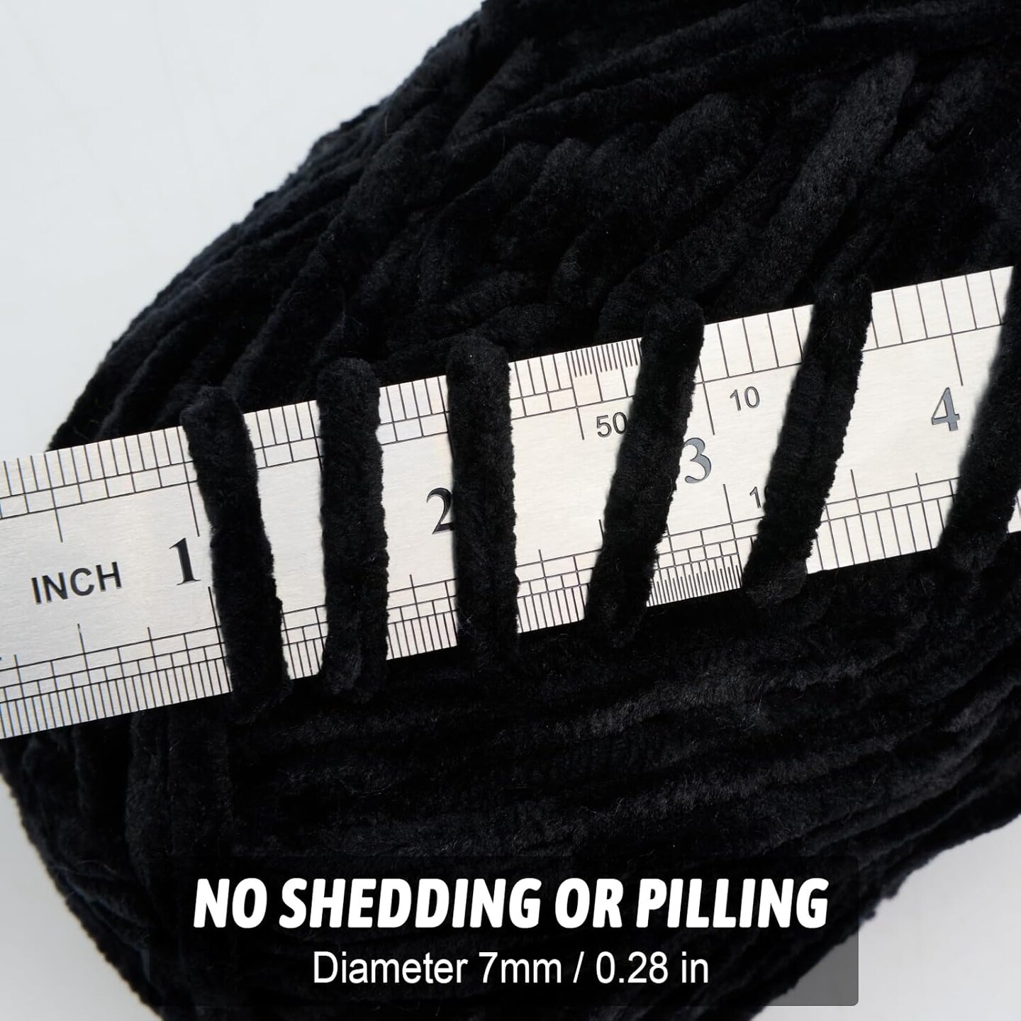 Velvet Yarn for Crocheting Black Chenille Yarn Super Bulky Baby Blanket Yarn Amigurumi Yarn 3 Skeins