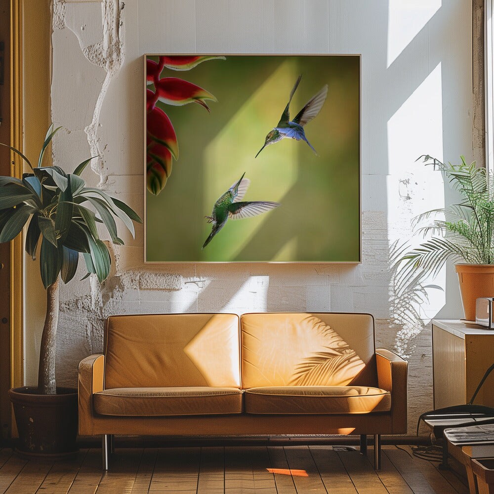 Pas de deux Square Canvas Art | Modern Home Wall Decor 24x24 Canvas - Corporate Office Art