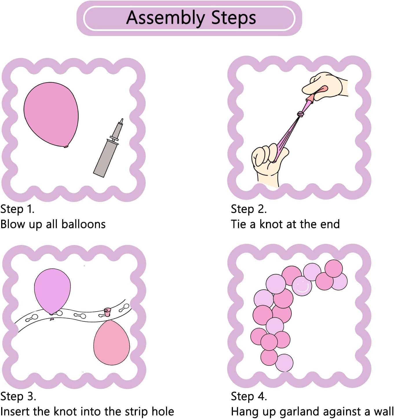 Baby Shower Decorations for Girl 135 Pcs Pink Purple Balloon Arch Kit Metallic Lavender Balloon Garland Double Stuffed Balloons Butterfly Stickers