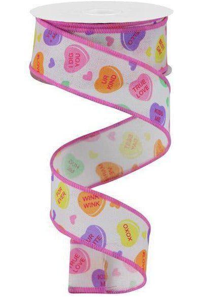 1.5&#x22; Conversation Hearts Ribbon: Royal (10 Yards)