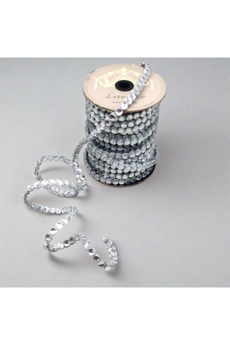 .5&#x22; Crown Jewel Garland Ribbon: Crystal (10 Yards)