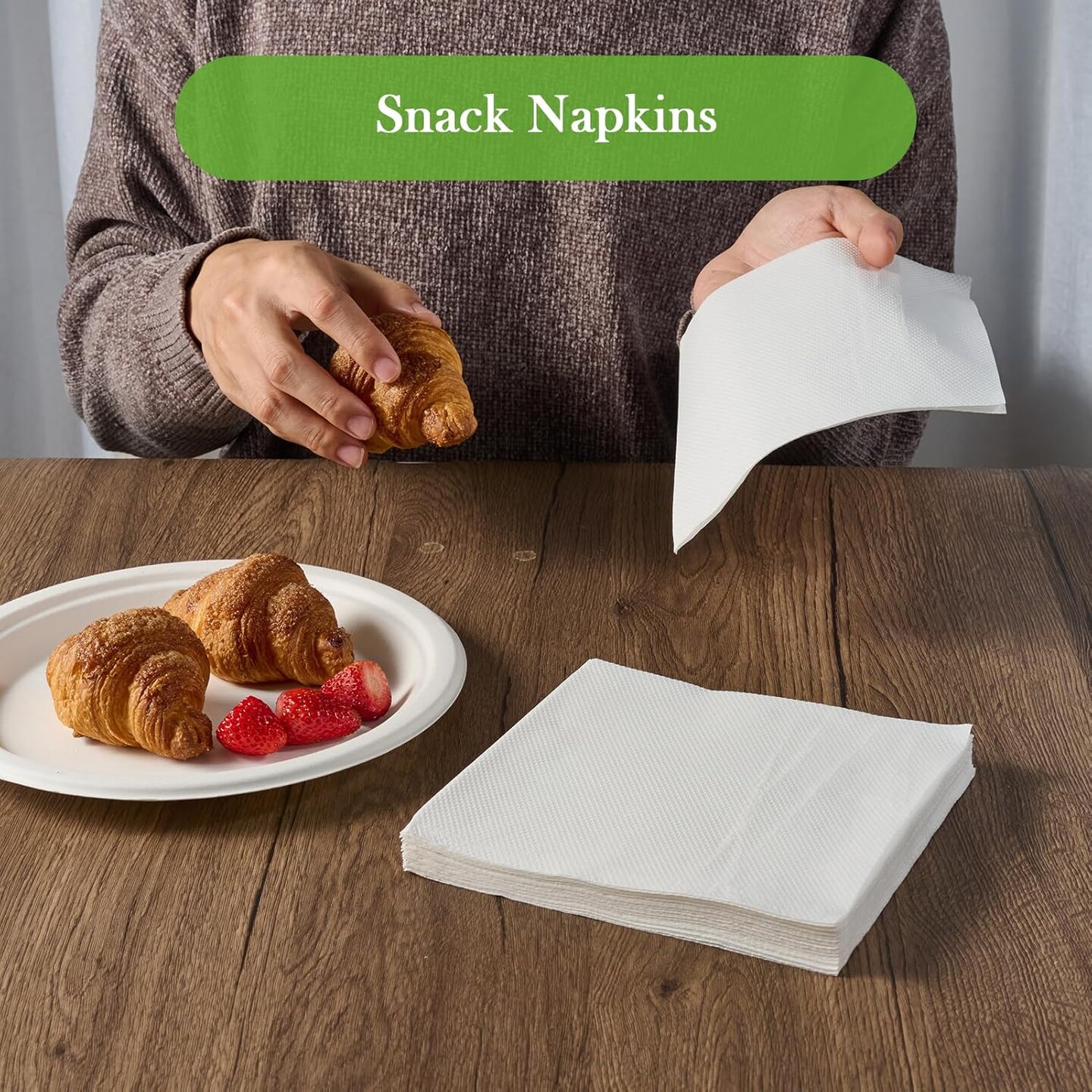 Napkins Bulk, 250 Count Everyday Paper Napkins, 6.5&#xD7;6.5 Inch Folded, 2-Ply Soft And Absorbent for Dinner, Gathering, Bar, Restaurants(13&#xD7;13 Inch Unfolded)