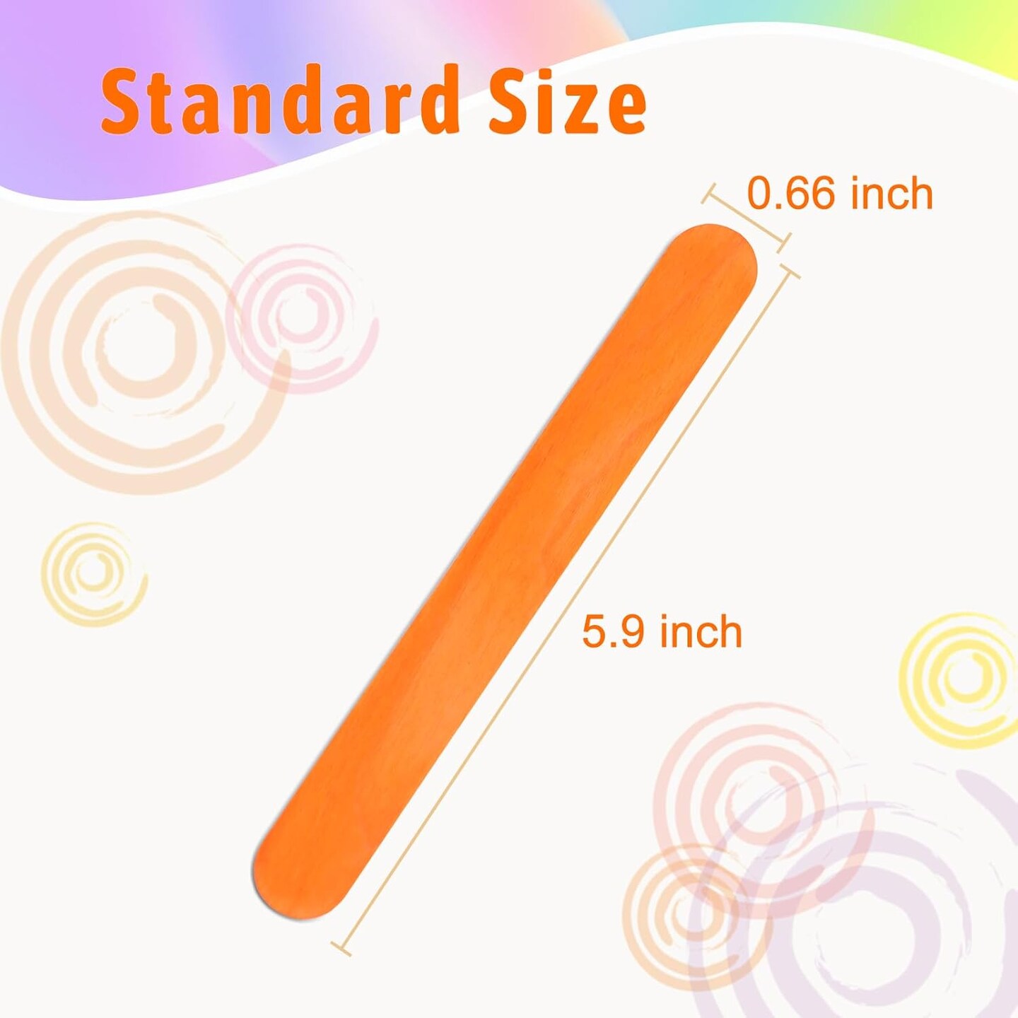 1500 Pcs 6 Inch Colored Jumbo Craft Stick, Wooden Rainbow Popsicle Sticks, Wide Lollipop Sticks, Ice Pop Sticks, Great for DIY Craft Creative Designs and Kids Education, Home Art Projects