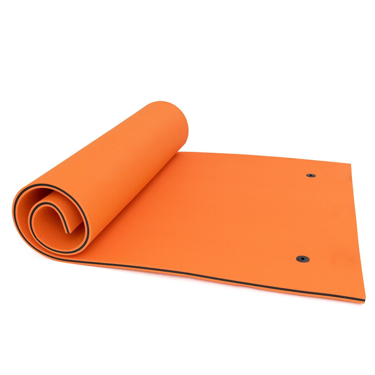 Orange XPE Foam Floating Water Pad for 4-6 People with Easy Storage and Anchoring